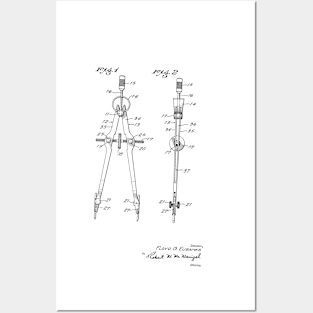 Compass Vintage Patent Hand Drawing Posters and Art